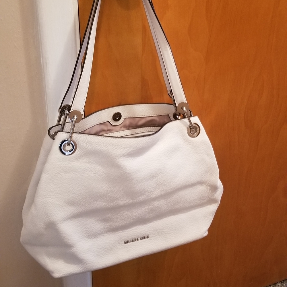 Michael Kors White Leather Purse